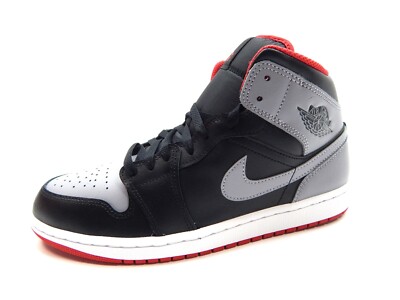 AIR JORDAN 1 MID BLACK CEMENT GREY FIRE RED DQ8426 006 MEN SHOES