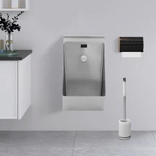 Stainless Steel Automatic Sensor Urinal Men's Bathroom Urinal 51.5cm WallMounted