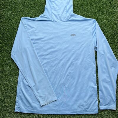 AFTCO Gaitor Neck Performance Hoodie Mens XL Blue Long - Main Image