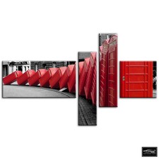 London Phoneboxes   Landmarks BOX FRAMED CANVAS ART Picture HDR 280gsm