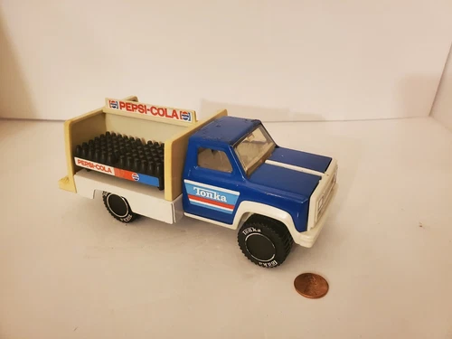 Vintage Tonka Truck Pepsi Cola Delivery Metal Toy Pick-up with bottles See Pics