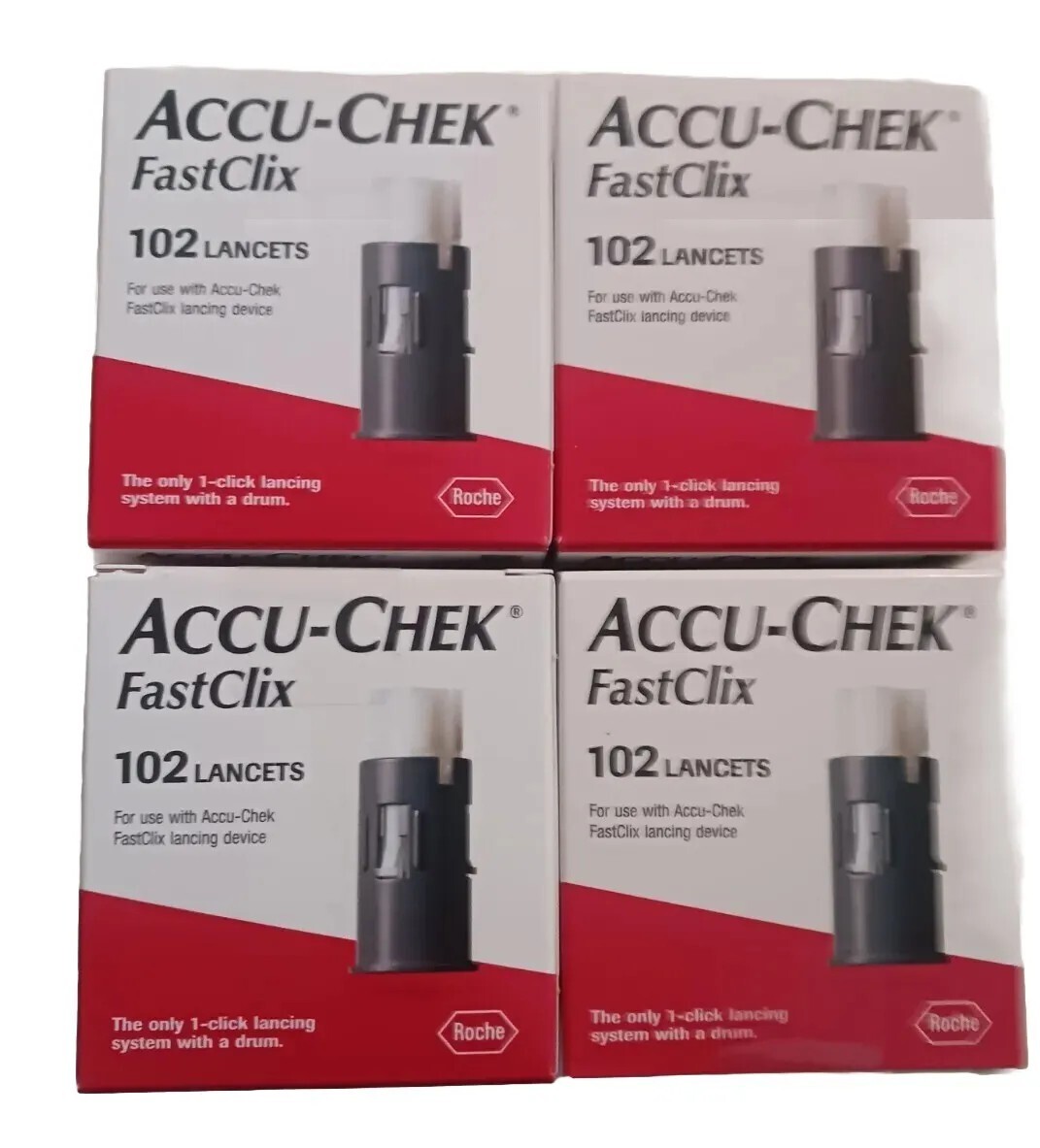 408 AccuChek FastClix Lancets, (4 boxes of 102 lancets), all Expire 11