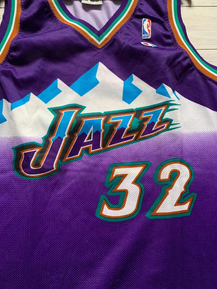 Utah Jazz Basketball NBA Vintage Jersey Shirt Champion Size 2XL