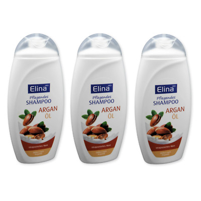 900ml  Elina med Argan Öl Dusch Lotion Hand Seife Öl Shampoo Trockene Haut 3x300