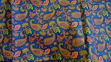 Vintage STYLESET FABRICS INC Heavy Fabric Paisley purple Floral 43" x 37"