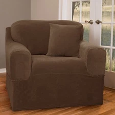 Maytex Collin Stretch 2-Piece Slipcover Chair, Mocha