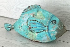 PESCE in METALLO Cm 26 SOPRAMMOBILE ARREDAMENTO MARINO CASA VACANZE MARE HOTEL