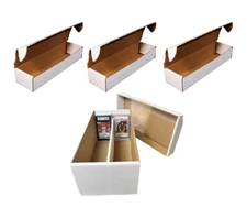 3-Pack 800-count Trading/Gaming Card Storage Box & 1-pack 2-Row Graded Card Box