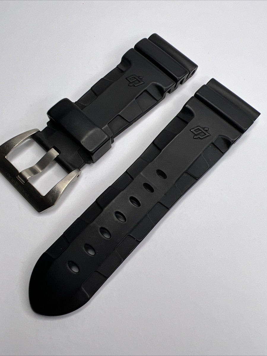 77.PANERAI用   26mm-22mm White Vertech FKM Rubber Strap for Panerai 22mm, 24mm & 26mm
