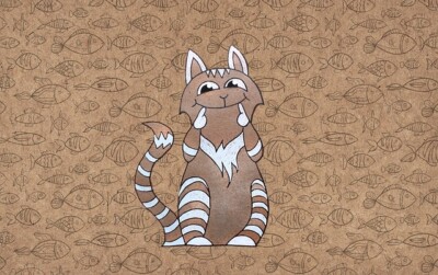 CAT *2X3 FRIDGE MAGNET* KITTEN FELINE FUN ILLUSTRATION PUSSY KITTY FUN TROUBLE 