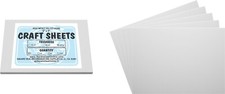 White Flex Plasticard Polystyrene Craft Sheets - 5"x7" - .060" thick - 5 Pack