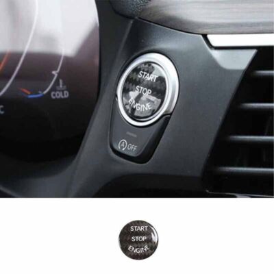 Dry Carbon Fiber One-Click For BMW 7 Series 2016-2020 Startup Switch Frame Cover