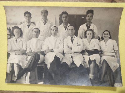Photo Team of Doctors Laboratory 1947 Casablanca Morocco J-28