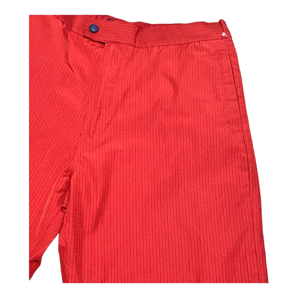 Pantalones Tommy Hilfiger Vintage Rojo Pin Rayas Malla Forrados Y2K Tommy Jeans Grandes Foto 3 de 4