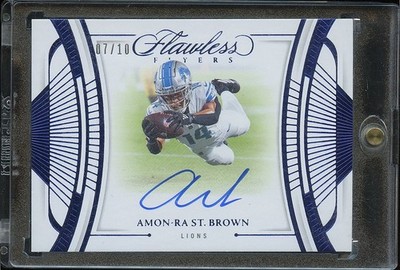 Amon-Ra St. Brown 2024 Flawless Flyers On Card Auto Autograph Detroit Lions 7/10