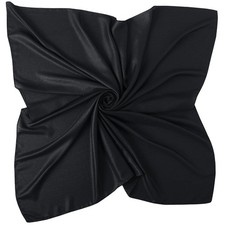 Solid Color Large Satin Silk Feeling Formal Scarf Wrap Chiffon Square 35 Inch