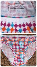 Hanes Girls Vintage Size 10 Bikini Cotton Colorful Panty Panties Underwear
