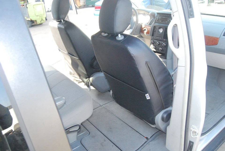for CHRYSLER TOWN & COUNTRY S.LEATHER CUSTOM FIT FRONT SEAT COVERS 13 COLORS - Image 4 of 4
