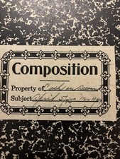 VTG Cash On Account 1943 Composition Notebook Handwritten Script Shop Keeper