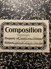 VTG Cash On Account 1943 Composition Notebook Handwritten Script Shop Keeper