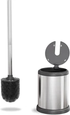 ToiletTree Products Toilet Brush with Lid - Sleek Toilet Bowl Brush and Holder -