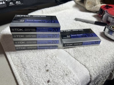 4 TDK SM20 Professional Master Series Sound Master Type II Cassette Tape & 1 S10