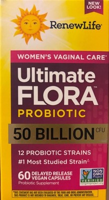 RenewLife Ultimate Flora Probiotic 50 Billion CFU Women's Vaginal Care 60 Caps