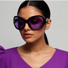 New Purple Oversized Oval Sunglasses Club Rave Party DJ Pon 3 Alternative Grunge