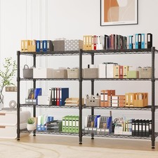 1500lbs Heavy Duty Storage Shelves, 4 Tier Wire Shelving Unit, Adjustable Metal 