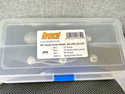 General Pipe Cleaners 1/8'' Nozzle Set JN0 use with JM-1450 JM-1455 Water Jetter