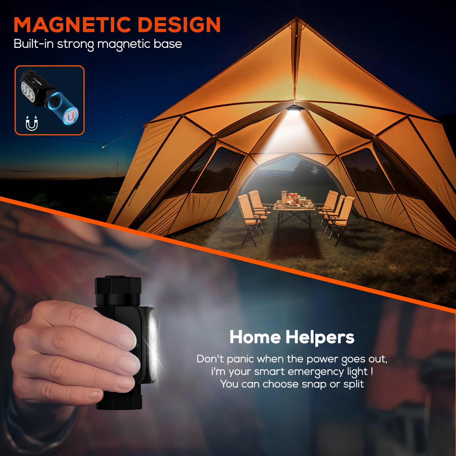 NIGHTEYE LED Camping Headlight Head Torch Lamp Camping Hiking Work Hunting Light