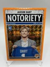 2025 Panini Mosaic - Notoriety Jaxson Dart #11 Orange Fluorescent