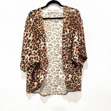 Leopard Print Women's Cardigan/kimono L