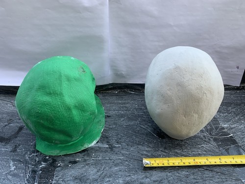 LATEX RUBBER MOLD + Fiberglass Casing Large Skull YKM-L5100 H:8”xW:6”xD:9” - Picture 10 of 10