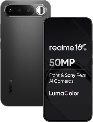 realme 16 5G (Black, 256 GB 12GB RAM) Dimensity 6400 Turbo 6.57'' Gobal Version.