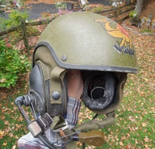 Vintage Lrg Gentex CVC Combat Vehicle Crewman Helmet Liner Artwork and Named