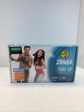 Zumba Tone Up 4 DVD System 2.5 Lb Each Toning Weights Exercise Work Out Open Box