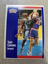 Terry Cummings Depaul 1991 Fleer Wheaties #46 WHITE BORDER ODDBALL