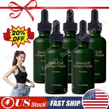 1-5x Stem Cell Collagen Peptide Oral Drops Firm Sagging Skin diminish Wrinkle 30