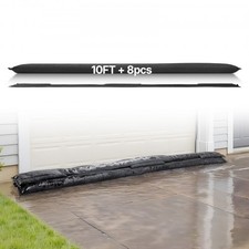 Flood Barrier, 8 Pack, 10 x 0.7 ft Flood Bags Activated by Water, Reusable W...