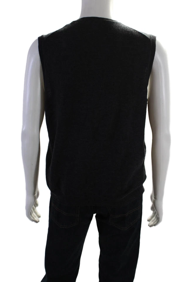 Calvin Klein мужской шерсти трикотажа v-образным вырезом пуловер свитер верхний серый размер L - Изображение 3 из 4