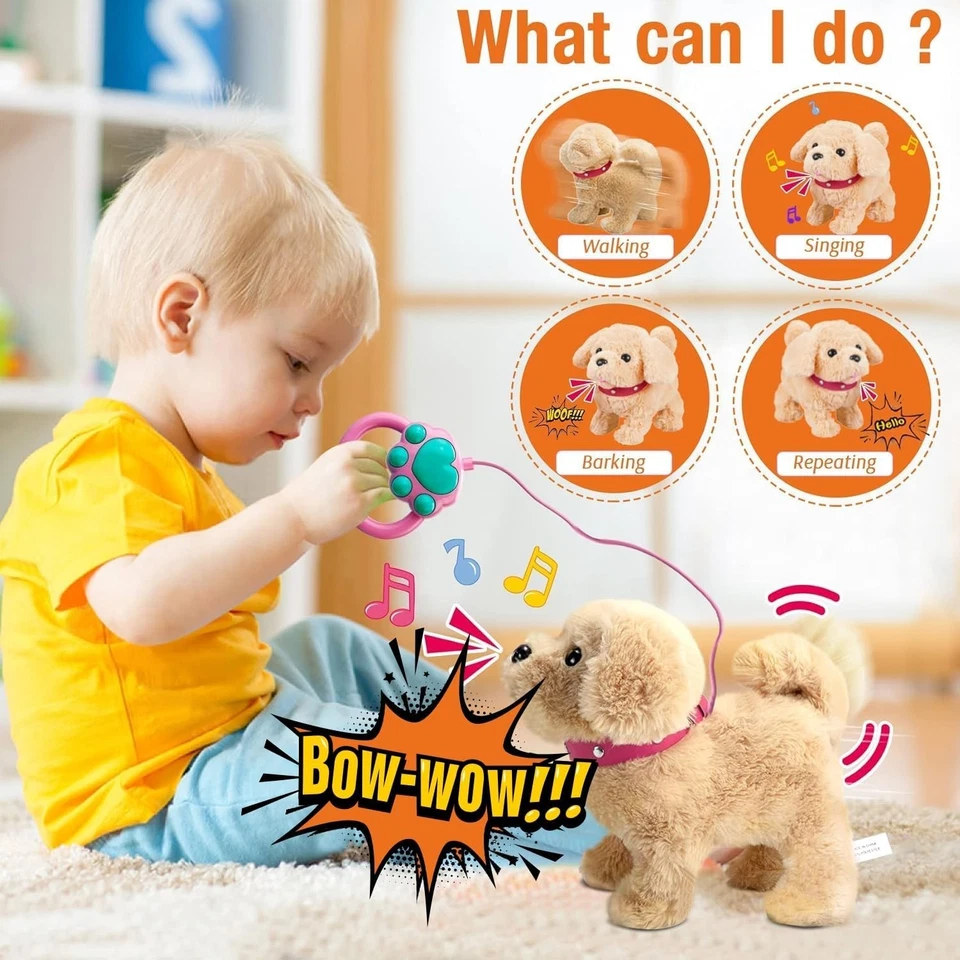 Koonie Talking Plush Golden Retriever Toy Repeats What You Say, Barks and Walks - Image 3 of 4