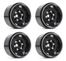 TREAL 1.55 Vintage Style Beadlock Wheels for RC Crawlers Black X003FLCM0N