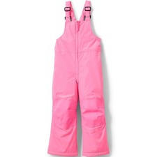 Lands End Girl Pink Squall lron Knee Winter Ski Snow Bib Suit Pants Overalls 12