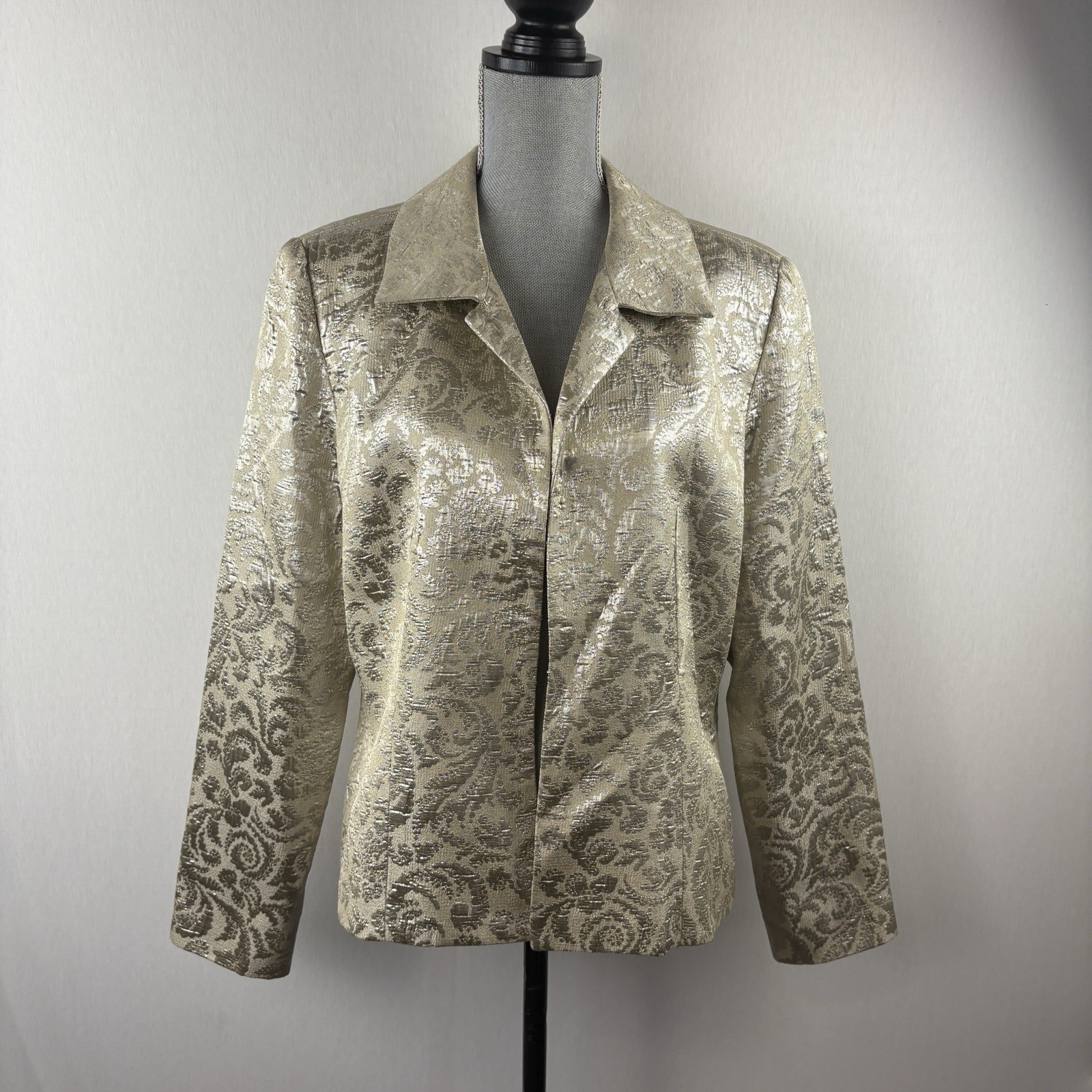 VTG Designs by Seymour Suit Jacket Skirt Set Mother of Bride Cocktail Gold Glam