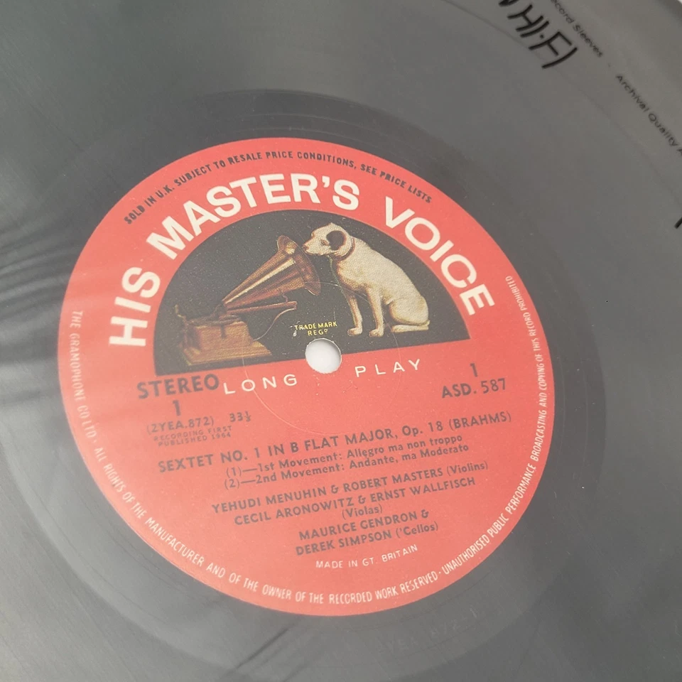 Factory Sample Brahms Sextet No.1 Allegro From F-A-E Sonata UK Import Album - Image 3 of 4