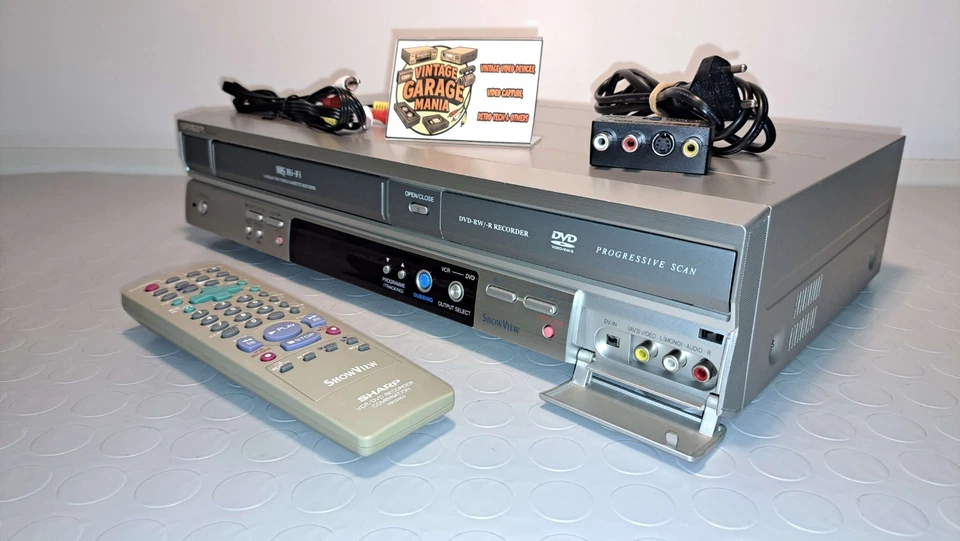 Videoregistratore vcr VHS DVD recorder Sharp DV-RW370S Hi-Fi PERFETTO COME NUOVO - Immagine 4 di 4
