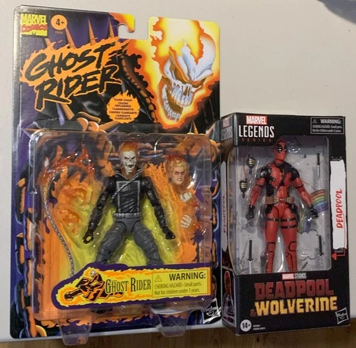 Ghost Rider Marvel Legends Retro 80th Anniversary & Deadpool MCU Lot Hasbro New