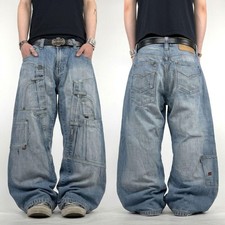 Vintage y2k grunge archive embroidered baggy skater wide leg jeans