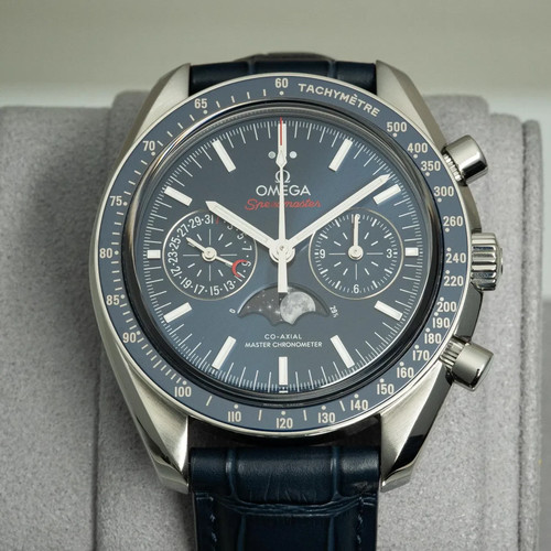 Omega Speedmaster Moon Phase Chronograph Automatic Men's Watch-WARRANTY 2029